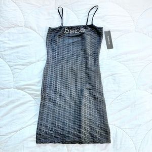 Bebe Y2K Black body con dress Y2K